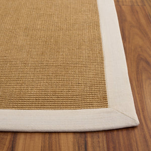 Safavieh Natural Handwoven Jute Rug In Ivory — Low-Profile Flatweave, Durable Artisanal Texture For Home Decor 6'-0" x 9'-0" NF194A-6
