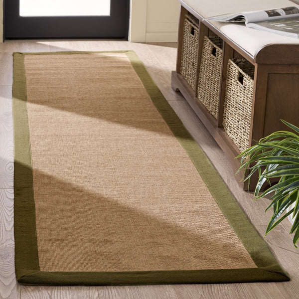 Safavieh Natural Handcrafted Jute Flat-Weave Area Rug, Low-Profile Natural Light Brown For Coastal Homes 5'-0" x 8'-0" NF194E-5