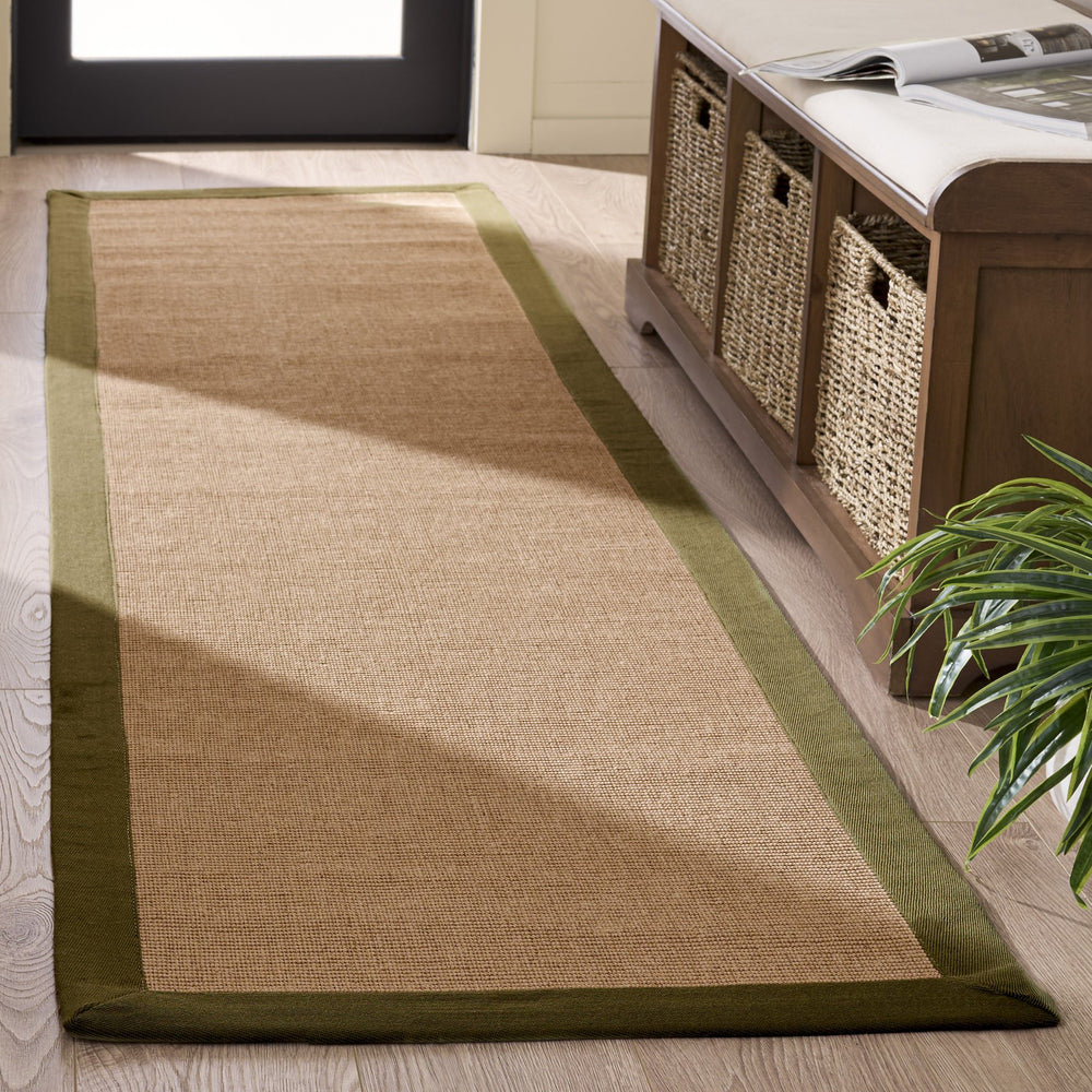 Safavieh Natural Handwoven Jute Area Rug — 6X6 Square Light Brown Flatweave, Coastal Neutral, Durable Comfort 6'-0" x 6'-0" NF194E-6SQ