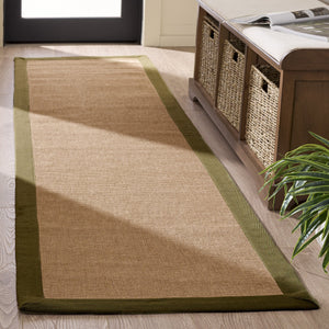 Safavieh Natural Jute Runner Rug In Light Brown — Flat-Weave Handcrafted Hallway Accent, Durable Texture 2'-3" x 8'-0" NF194E-28