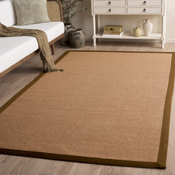 Safavieh Natural Handcrafted Jute Flat-Weave Area Rug, Low-Profile Natural Light Brown For Coastal Homes 5'-0" x 8'-0" NF194E-5