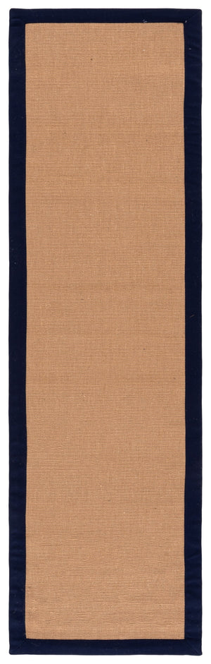 Safavieh Natural Handcrafted Flat-Weave Jute Rug In Muted Navy — Coastal-Ready Low-Profile Texture, Durable Elegance 6'-0" x 6'-0" NF194N-6SQ
