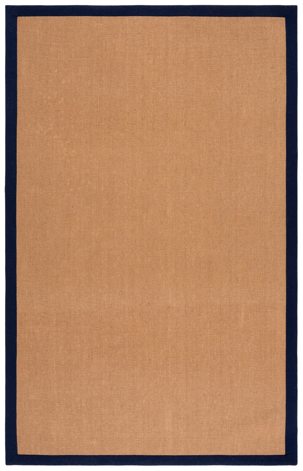 Safavieh Natural Jute Flatweave Rug With Navy Accents — Coastal Texture, Handmade Durability For Living Areas 5'-0" x 8'-0" NF194N-5