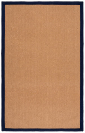 Safavieh Natural Handcrafted Jute Flat-Weave Rug In Navy And Natural Tones — Durable, Low-Profile Coastal Style 9'-0" x 12'-0" NF194N-9