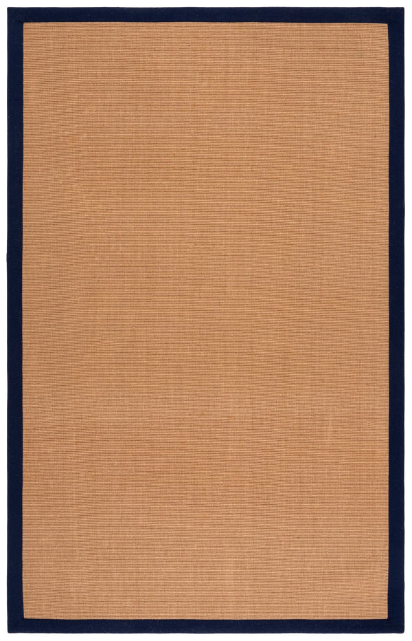 Safavieh Natural Jute Flatweave Runner With Coastal Navy Accents — Low-Profile, Durable Hallway Rug For High Traffic 2'-3" x 8'-0" NF194N-28