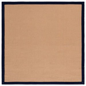 Safavieh Natural Jute Flatweave Runner With Coastal Navy Accents — Low-Profile, Durable Hallway Rug For High Traffic 2'-3" x 8'-0" NF194N-28