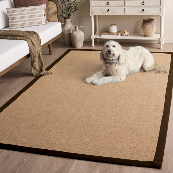Safavieh Natural Handwoven Jute Rug 85% Jute Flat-Weave 5X8 Medium Area Rug Neutral Brown Coastal Chic 6'-0" x 9'-0" NF194T-6