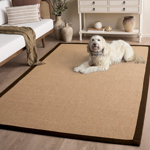 Safavieh Natural Jute Flat-Woven Area Rug In Warm Brown Tones — Low-Profile Durable Coastal Rustic Decor 4'-0" x 6'-0" NF194T-4