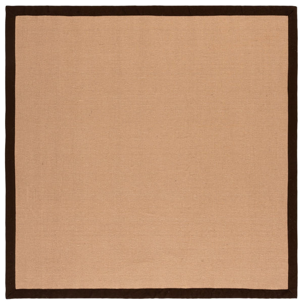 Safavieh Natural Jute Flat-Weave Square Rug In Natural Brown — Durable Low-Profile, Rustic-Modern Texture For High-Traffic Spaces 6'-0" x 6'-0" NF194T-6SQ
