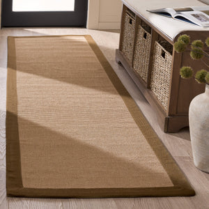 Safavieh Natural Handcrafted Flat-Woven Jute Rug In Olive Tones — Durable Low-Profile 1/2" Coastal Texture 8'-0" x 10'-0" NF194X-8