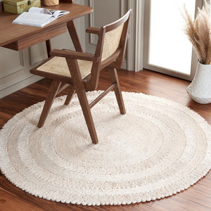 Safavieh Natural Fiber Handmade Jute Area Rug – Earthy Elegance For Cozy Spaces, Authentic Indian Craftsmanship Ivory Jute Nf229b-3r