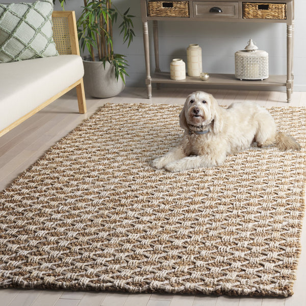 Safavieh Natural Handwoven Jute Runner Rug - Exquisite Indian Craftsmanship For Elegant Home Decor Natural ,Bleach Jute Nf269a-5