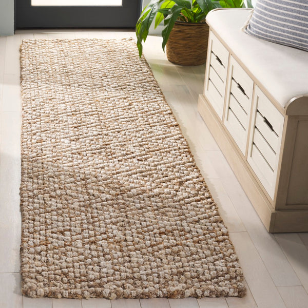 Safavieh Natural Handwoven Jute Rug - Sustainable Elegance For Home Decor, Exquisite Indian Craftsmanship Natural ,Bleach Jute Nf271a-4