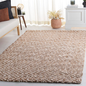 Safavieh Natural Handwoven Jute Rug - Sustainable Elegance For Home Decor, Exquisite Indian Craftsmanship Natural ,Bleach Jute Nf271a-4