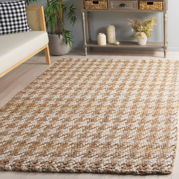 Safavieh Natural Handwoven Jute Rug - Timeless Craftsmanship From India, Perfect For Any Room Decor Style Natural ,Bleach Jute Nf272a-8
