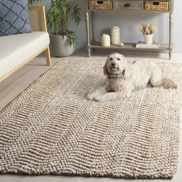 Safavieh Natural Fiber Runner Area Rug - Handwoven Jute Elegance From India For Stylish Home Décor Upgrade Natural ,Bleach Jute Nf273a-5