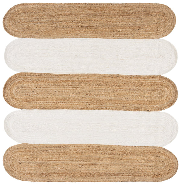 Safavieh Natural Handwoven Jute Area Rug - Unique Artisan Quality, Eco-friendly Design For Elegant Spaces Natural ,Bleach Jute Pile Nf362a-6sq