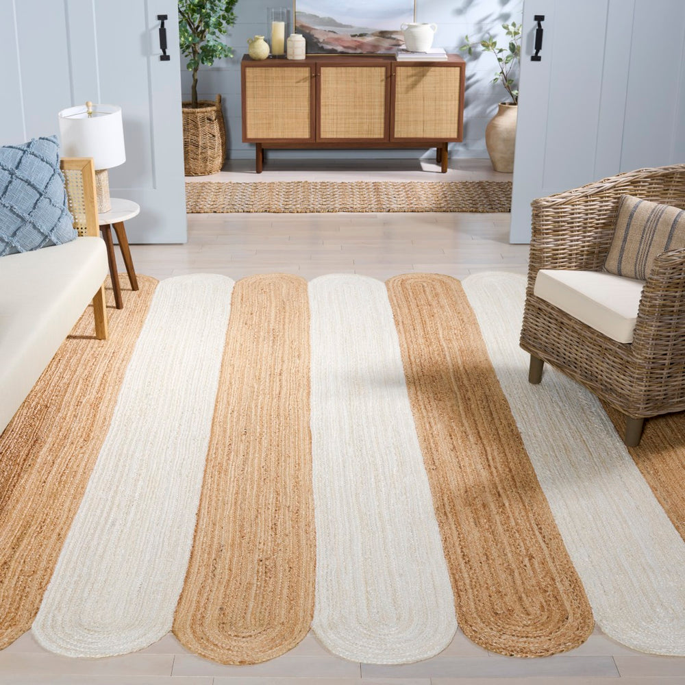 Safavieh Natural Hand-woven Jute Area Rug – Elegant Minimalist Design For Serene Home Interiors And Decor Natural ,Bleach Jute Pile Nf362a-3