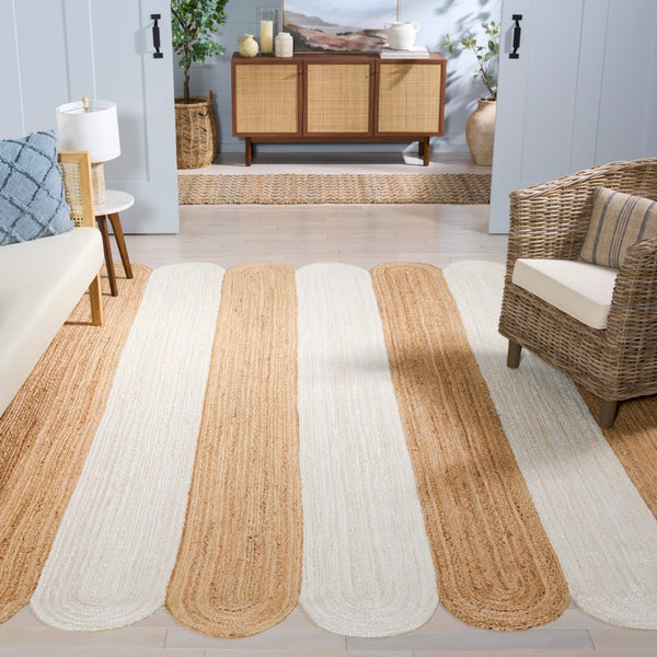 Safavieh Natural Hand-woven Jute Area Rug – Elegant Minimalist Design For Serene Home Interiors And Decor Natural ,Bleach Jute Pile Nf362a-3