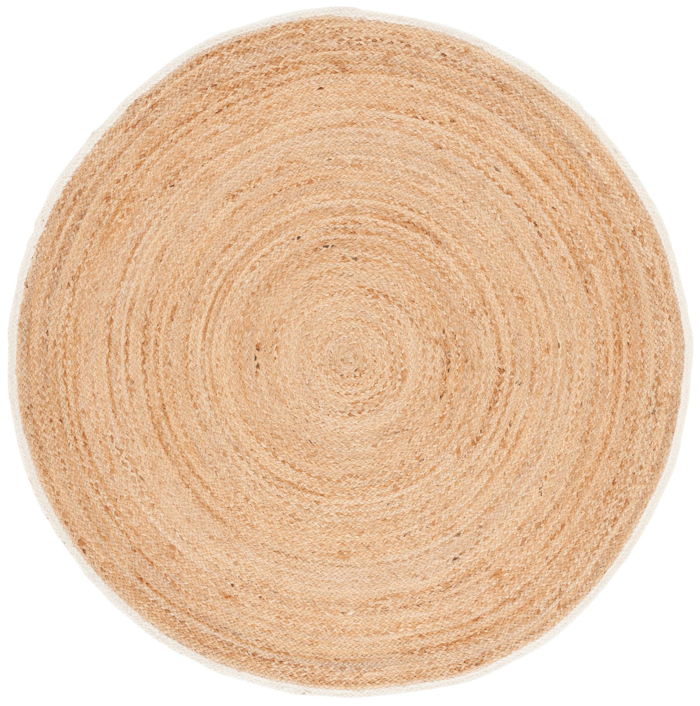 Safavieh Natural Jute Area Rug - Hand Woven 5ft Round Beauty For Modern And Traditional Décor Spaces Natural Jute Pile Nf366a-5r