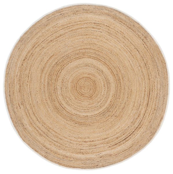 Safavieh Natural Jute Pile Round Area Rug - Elegant 6x6 Ft, Hand Woven, Modern Charm For Any Decor Style Natural Jute Pile Nf366a-6r