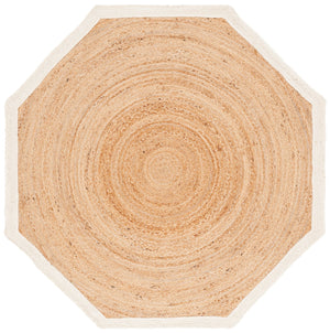 Safavieh Natural 6ft X 6ft Handwoven Jute Area Rug - Stylish Bleach & Natural Hues For Modern Home Decor Natural ,Bleach Jute Pile Nf367a-66s