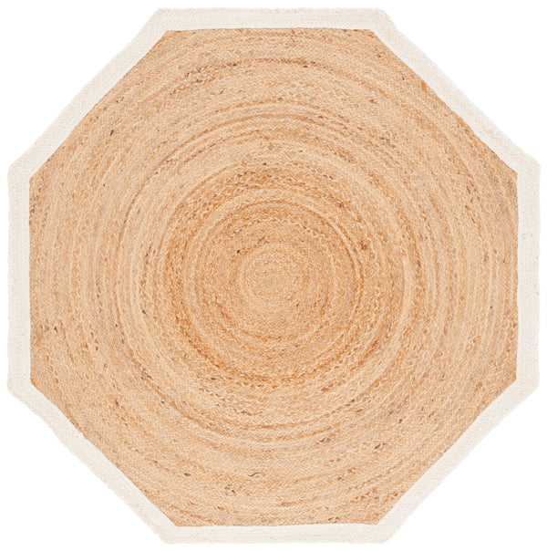 Safavieh Natural 6ft X 6ft Handwoven Jute Area Rug - Stylish Bleach & Natural Hues For Modern Home Decor Natural ,Bleach Jute Pile Nf367a-66s