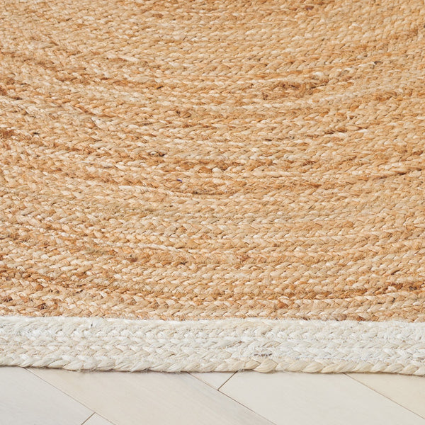 Safavieh Natural 6ft X 6ft Handwoven Jute Area Rug - Stylish Bleach & Natural Hues For Modern Home Decor Natural ,Bleach Jute Pile Nf367a-66s