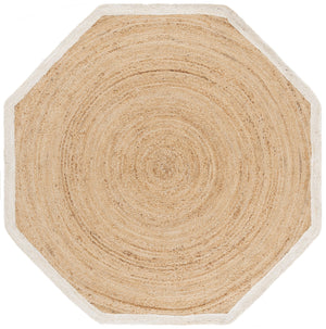 Safavieh Natural 6ft X 6ft Handwoven Jute Area Rug - Stylish Bleach & Natural Hues For Modern Home Decor Natural ,Bleach Jute Pile Nf367a-66s