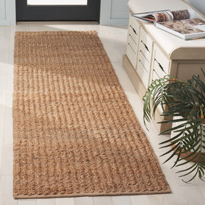 Safavieh Natural Handcrafted Jute And Cotton Area Rug - Eco-friendly, Durable, Stylish Accent For Modern Homes Natural 90% Jute,10% Recycled Cotton Nf371a-3