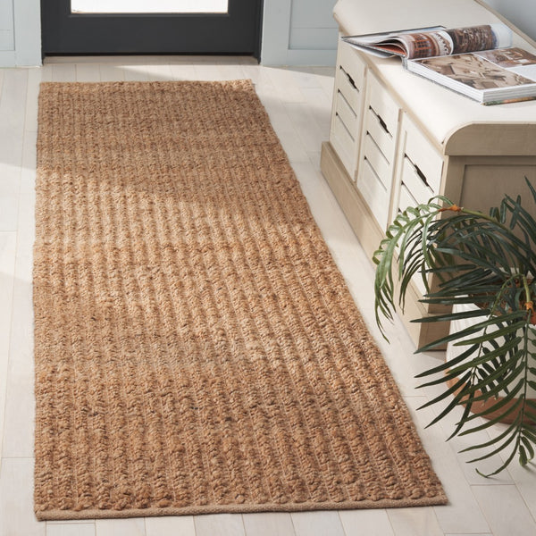 Safavieh Natural Handcrafted Jute And Cotton Area Rug - Eco-friendly, Durable, Stylish Accent For Modern Homes Natural 90% Jute,10% Recycled Cotton Nf371a-3