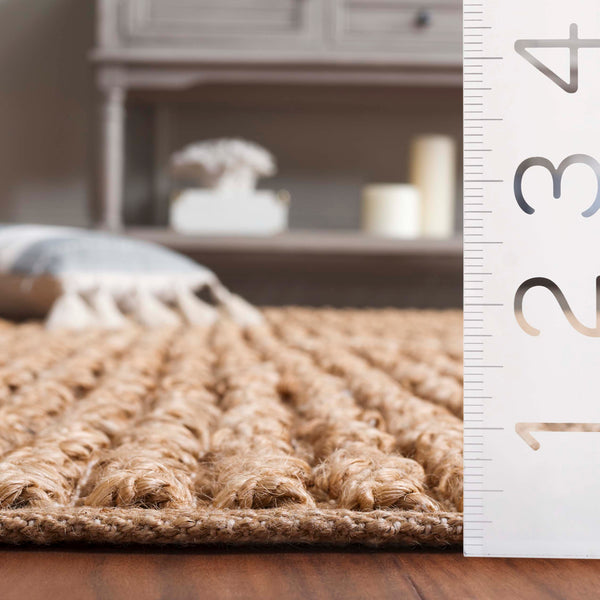 Safavieh Natural Contemporary Jute And Cotton Rug - Hand-woven Elegance For Your Home's Modern Aesthetic Natural 90% Jute,10% Recycled Cotton Nf371a-28