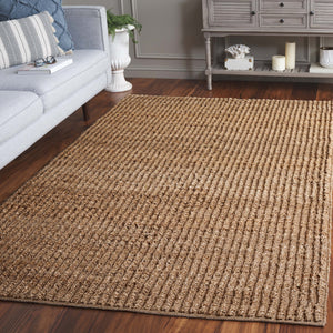 Safavieh Natural Contemporary Jute And Cotton Rug - Hand-woven Elegance For Your Home's Modern Aesthetic Natural 90% Jute,10% Recycled Cotton Nf371a-28