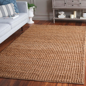 Safavieh Natural Handcrafted Jute And Cotton Area Rug - Eco-friendly, Durable, Stylish Accent For Modern Homes Natural 90% Jute,10% Recycled Cotton Nf371a-3