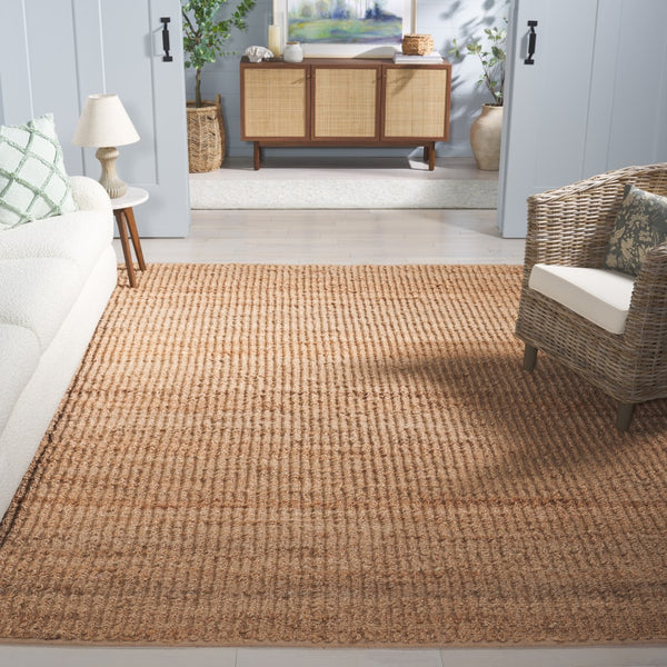 Safavieh Natural Handcrafted Jute And Cotton Area Rug - Eco-friendly, Durable, Stylish Accent For Modern Homes Natural 90% Jute,10% Recycled Cotton Nf371a-3