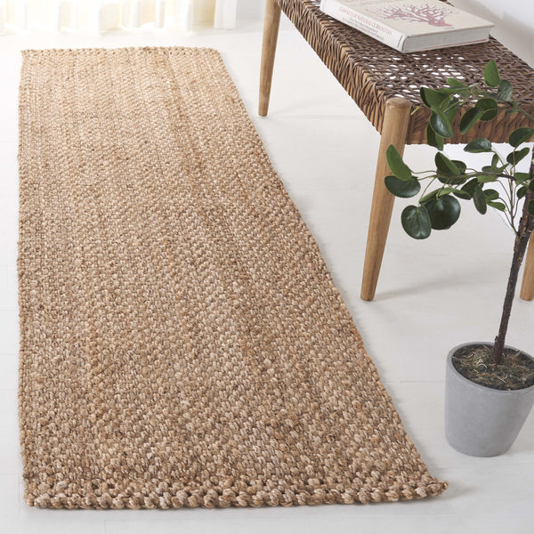 Safavieh Natural Hand Woven Jute Runner Rug - Elegant Sustainable Home Décor For Hallway & Living Spaces Natural Jute Pile Nf402a-28