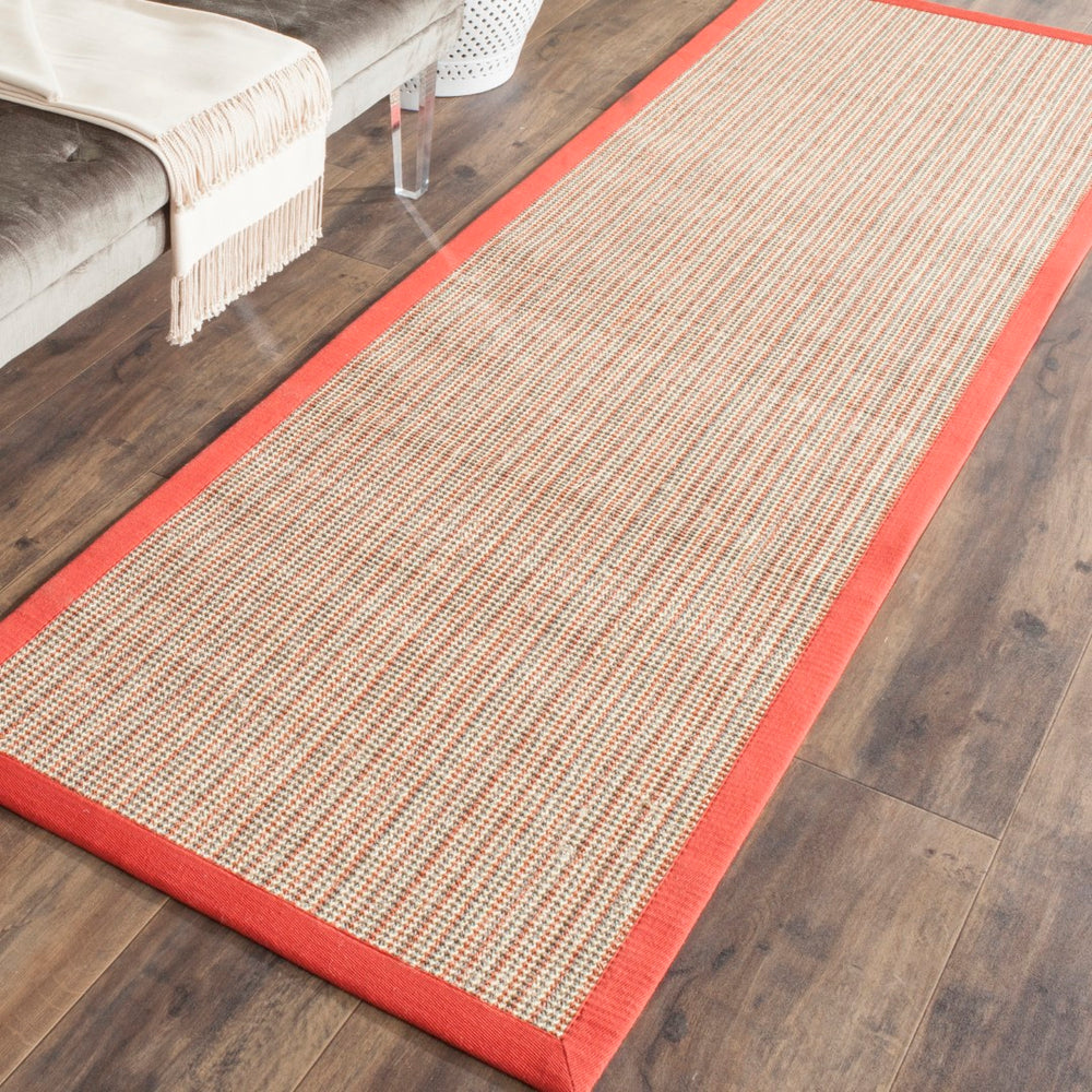 Safavieh Nf Elegant Sisal Area Rug - Earthy Tones, Durable Design, Perfect For Hallways And Narrow Spaces Rust ,Rust Sisal With Latex Nf442b-280