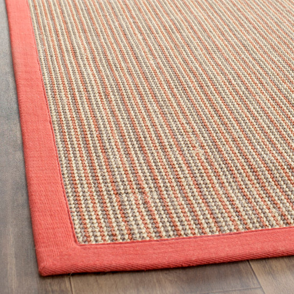 Safavieh Nf Elegant Sisal Area Rug - Earthy Tones, Durable Design, Perfect For Hallways And Narrow Spaces Rust ,Rust Sisal With Latex Nf442b-280