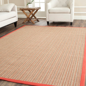 Safavieh Nf Elegant Sisal Area Rug - Earthy Tones, Durable Design, Perfect For Hallways And Narrow Spaces Rust ,Rust Sisal With Latex Nf442b-280