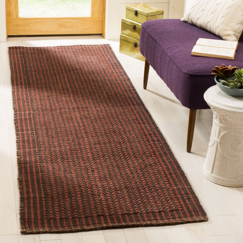 Safavieh Nf Handwoven Jamaica Jute Rug 8X10 Brown Rust Toned Natural Fiber Durable Eco-Friendly Texture 9'-0" x 12'-0" NF451A-9