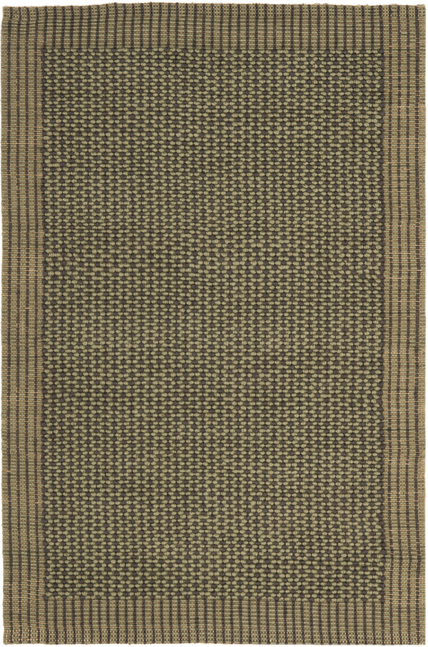 Safavieh Nf Hand‑Woven Jute Loop Rug Charcoal With Green Accents — Eco-Friendly Textured Artisan Floor Runner 5'-0" x 8'-0" NF451B-5