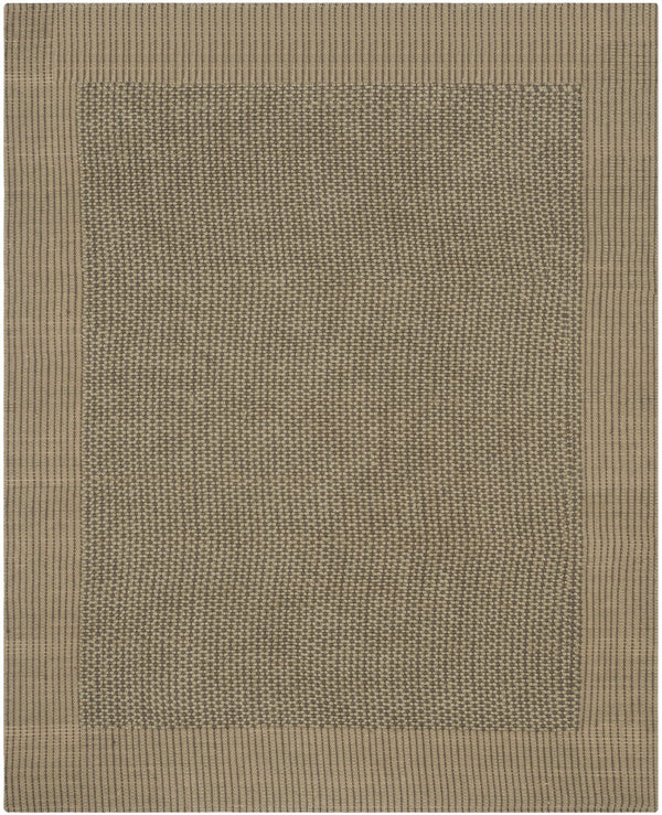 Safavieh Nf Hand‑Woven Jute Loop Rug Charcoal With Green Accents — Eco-Friendly Textured Artisan Floor Runner 5'-0" x 8'-0" NF451B-5