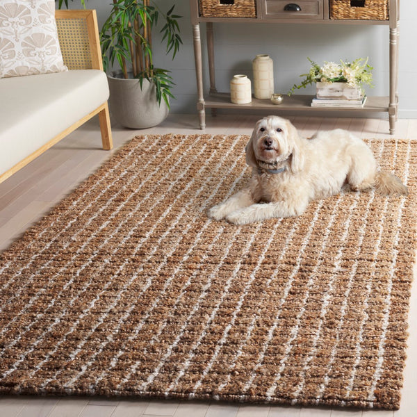 Safavieh Natural Jute Area Rug - Luxurious Contemporary Design With Earthy Elegance For Modern Spaces Natural ,Bleach Jute Nf480a-4