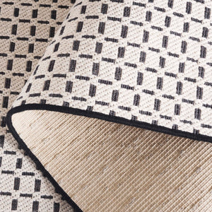 Safavieh Natural Fiber Area Rug - Elegant Geometric Design In Luxurious Wool Blend, Perfect For Any Room Ivory ,Black 71% Wool,17% Jute & 12% Polyester Nf489z-6