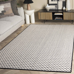 Safavieh Natural Fiber Runner Rug - Timeless Elegance Meets Durability, Perfect For High Traffic Areas! Ivory ,Black 71% Wool,17% Jute & 12% Polyester Nf489z-5