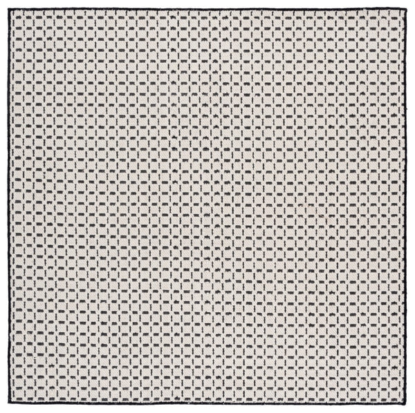 Safavieh Natural Fiber Area Rug - Elegant Geometric Design In Luxurious Wool Blend, Perfect For Any Room Ivory ,Black 71% Wool,17% Jute & 12% Polyester Nf489z-6