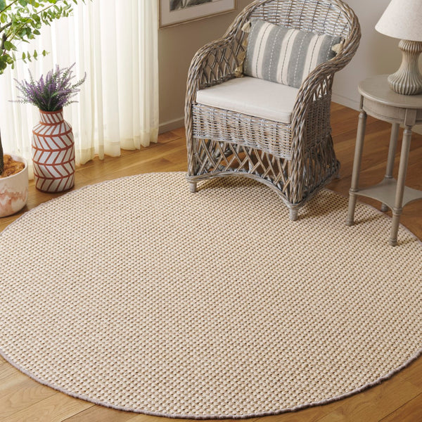 Safavieh Natural Fiber Area Rug - Timeless Elegance With Durable Natural Sisal & Jute Blend For Any Space Creme 70% Sisal & 30% Jute Nf526a-8