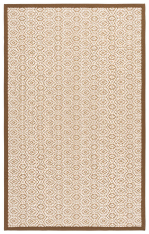 Safavieh Natural Sisal Area Rug With Jacquard Geometric Weave In Brown & Neutral Tones — Durable, Low-Profile Elegance 6'-0" x 9'-0" NF530T-6