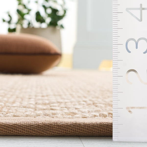 Safavieh Natural Sisal Chevron Area Rug — Handcrafted Natural Beige Low-Profile Texture For Modern Spaces 6'-0" x 9'-0" NF531B-6