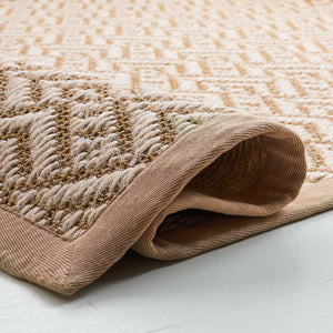 Safavieh Natural Sisal Chevron Area Rug — Handcrafted Natural Beige Low-Profile Texture For Modern Spaces 6'-0" x 9'-0" NF531B-6